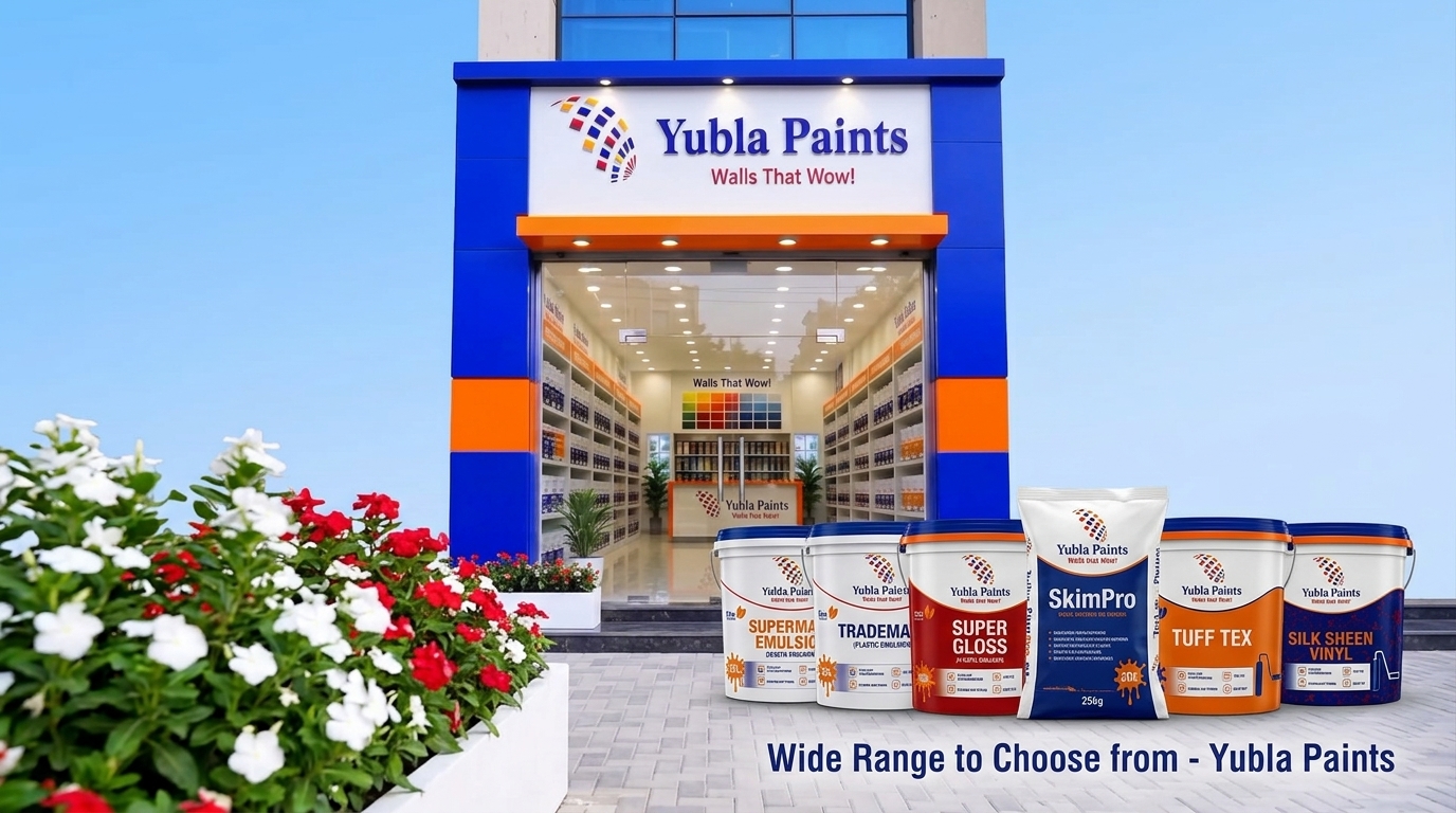 Yubla Paints retail storefront and product range